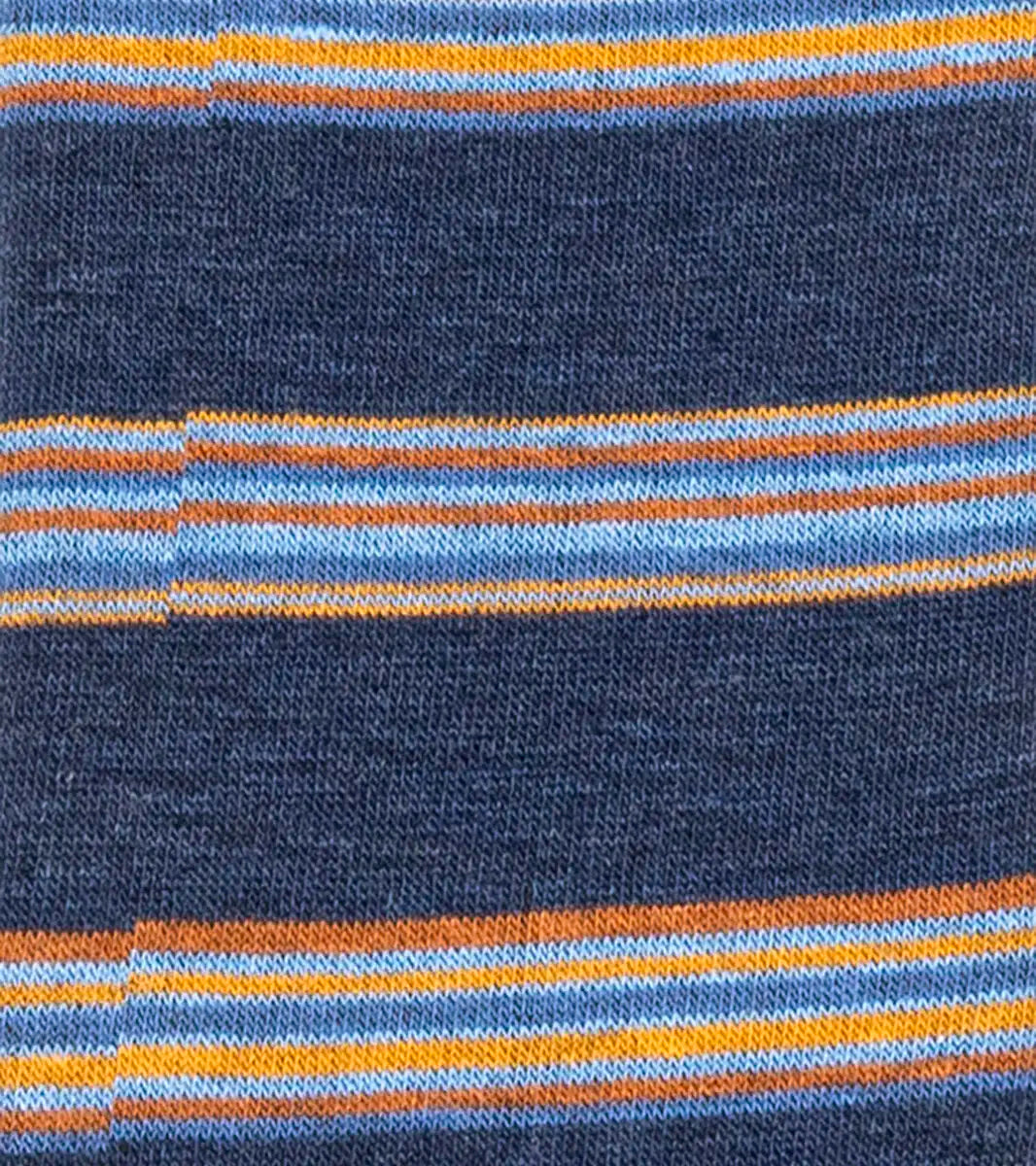 Men’s Blue Multi Stripe Crew Dress Socks Stacy Adams