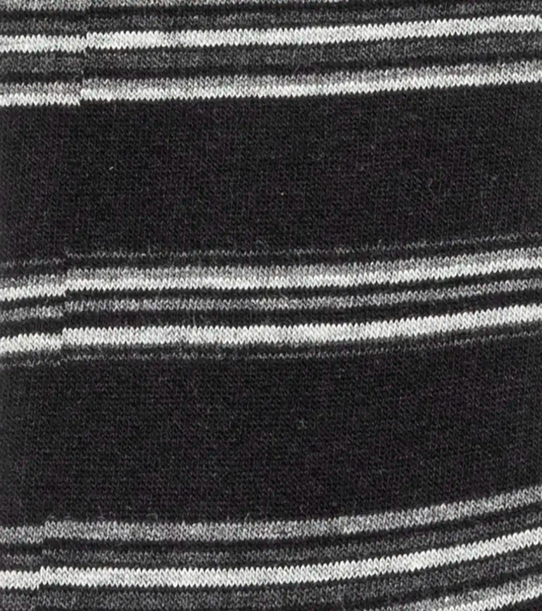 Men’s Black Multi Stripe Crew Dress Socks Stacy Adams