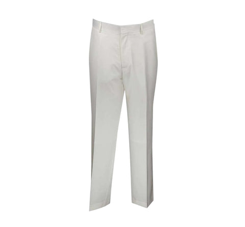 Men's White Solid Vinci Dress Pants | Classic Fit Trousers