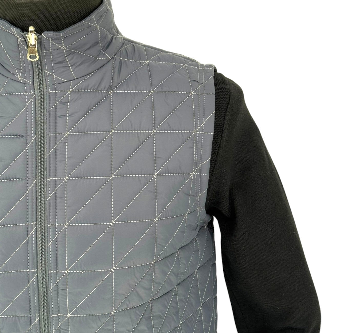 Men’s Reversible 2-Way Blue Lightweight Puffer Vest