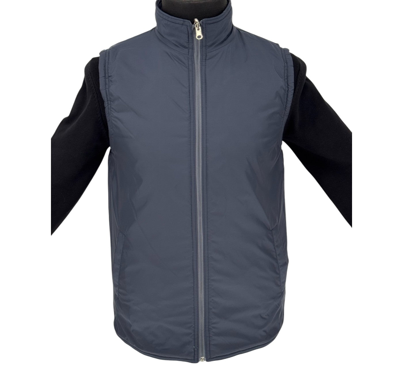 Men’s Reversible 2-Way Blue Lightweight Puffer Vest