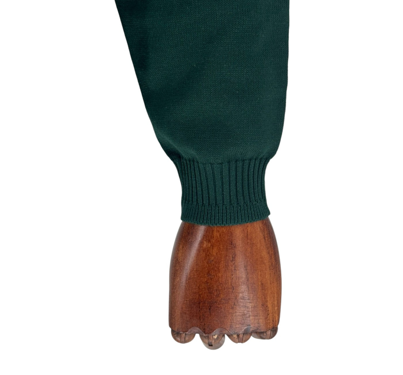 Green Long Sleeve Mockneck Sweater for Men