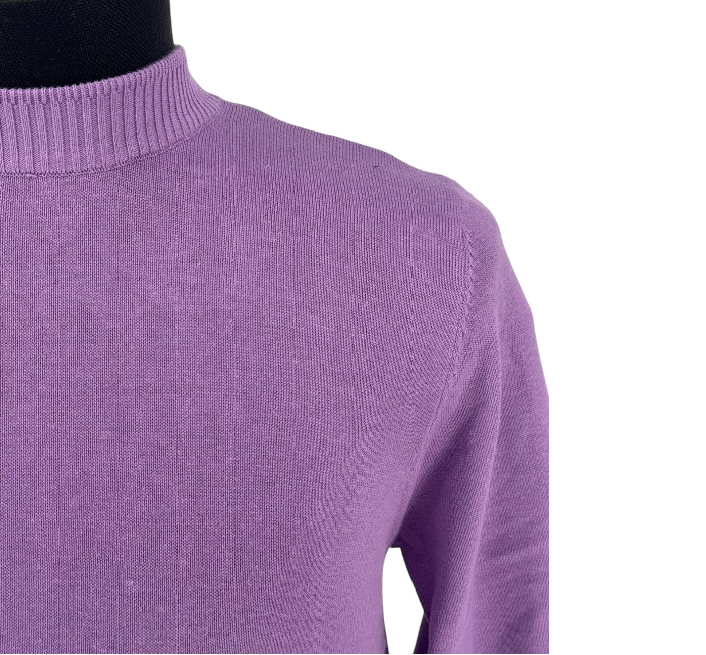 Men’s Lavender Mockneck Sweater | Classic Fit Long Sleeve