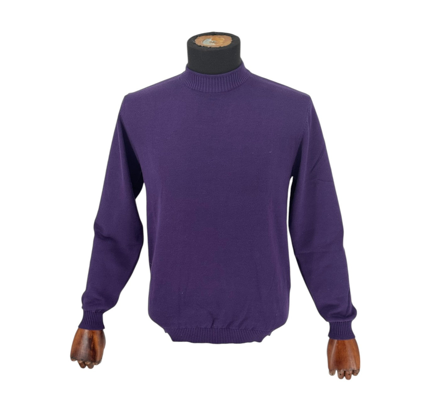 Men’s Purple Mockneck Sweater | Long Sleeve Classic Fit