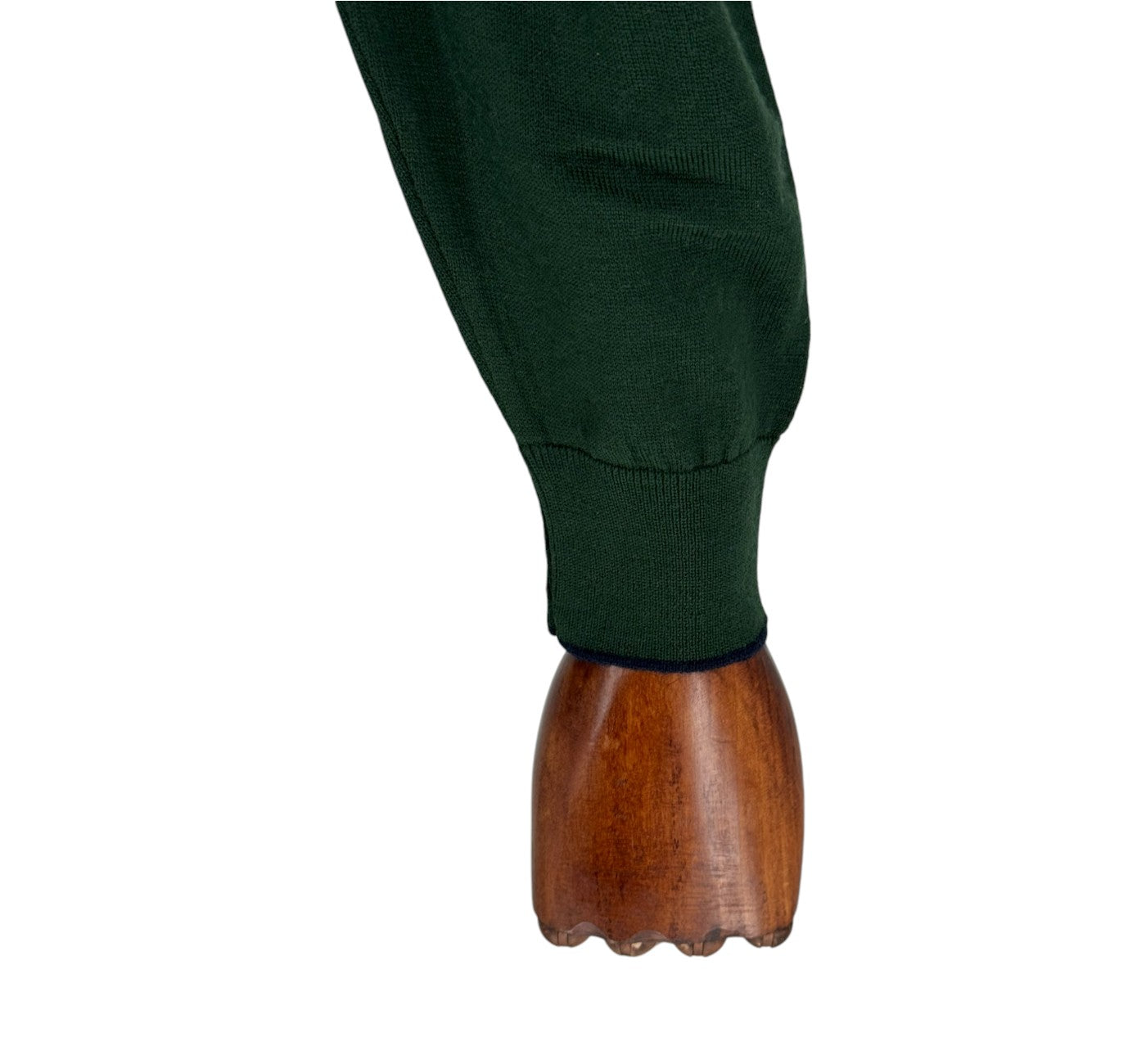 Men’s Green Blue Polo Shirt Long Sleeve Wool Modern Fit Rafanelli