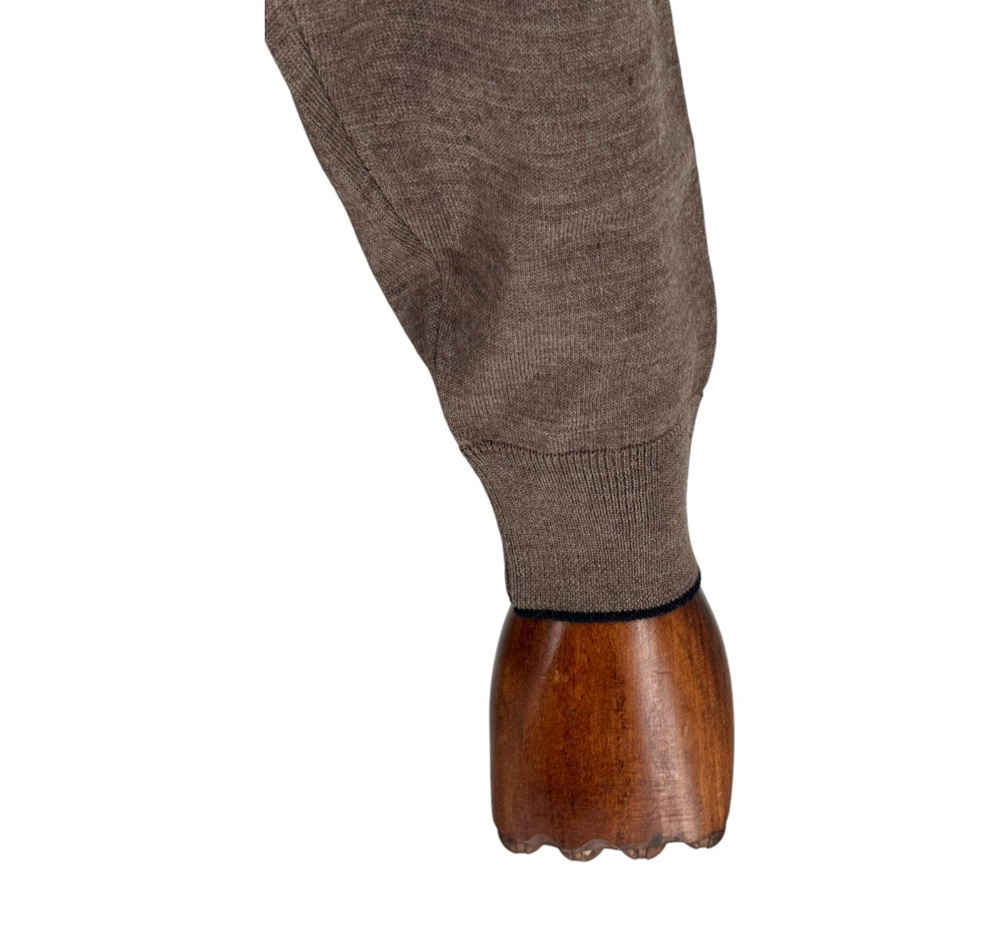 Men’s Polo Brown Blue Collared Wool Shirt Zip Up Long Sleeve Rafanelli