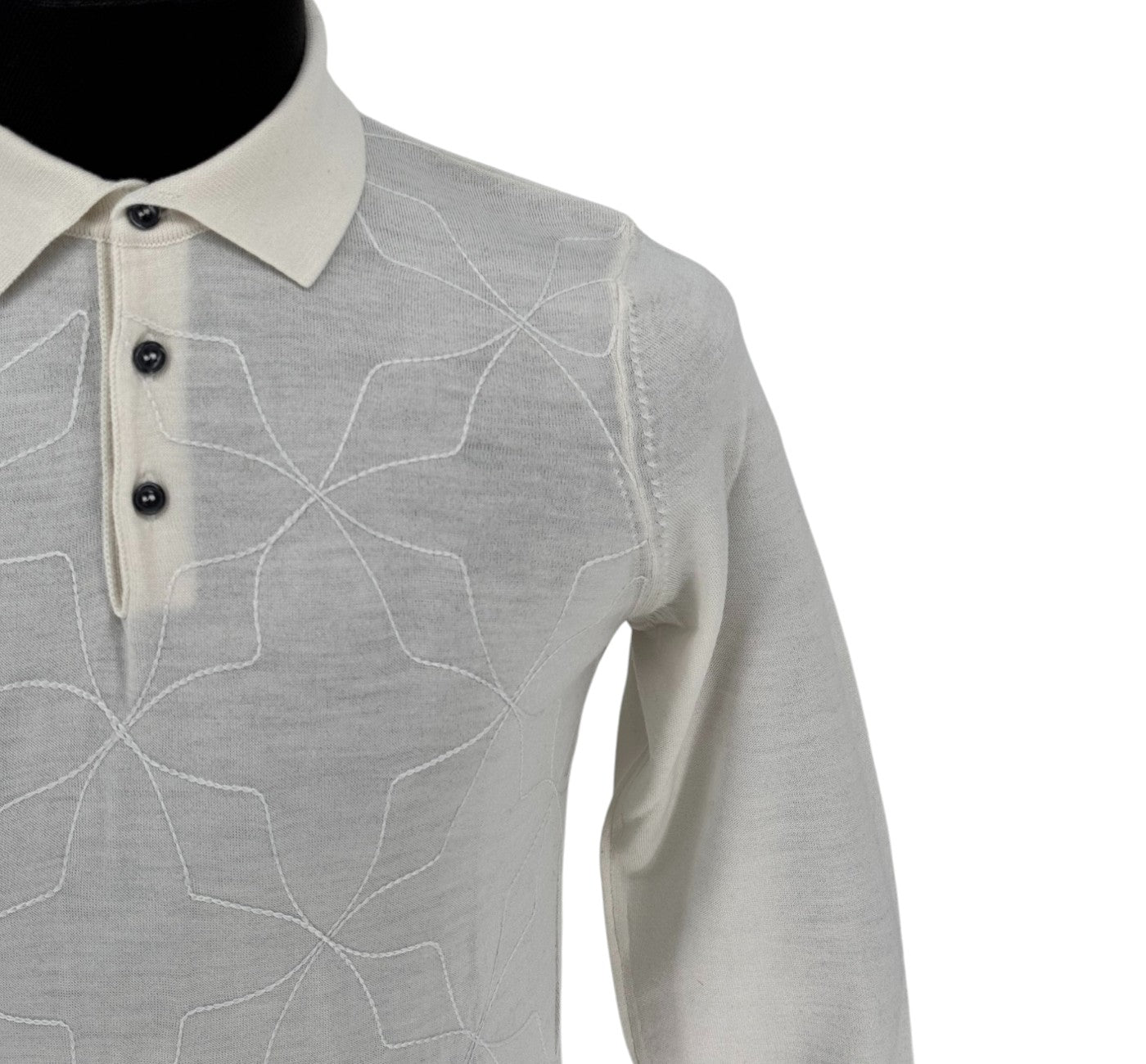 Men’s Rafanelli Milano Cream Casual Modern Fit Button Up Shirt