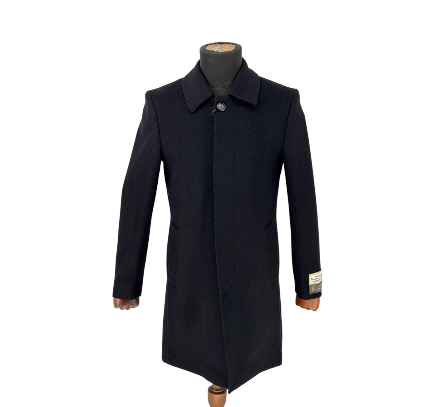 Men’s Casila Exclusive Black Wool Cashmere Long Coat
