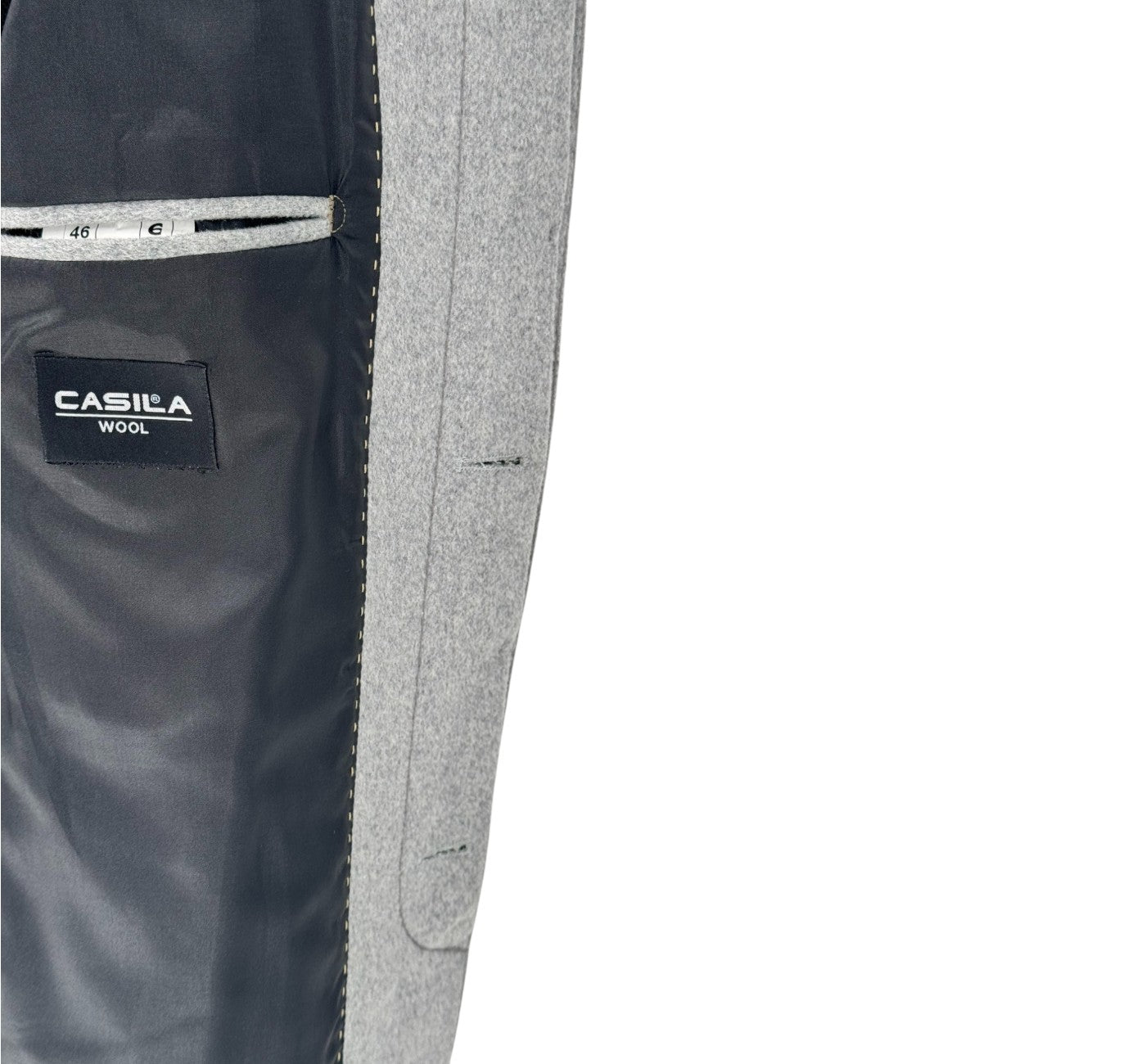 Men’s Casila Exclusive Light Gray Wool Cashmere Long Coat