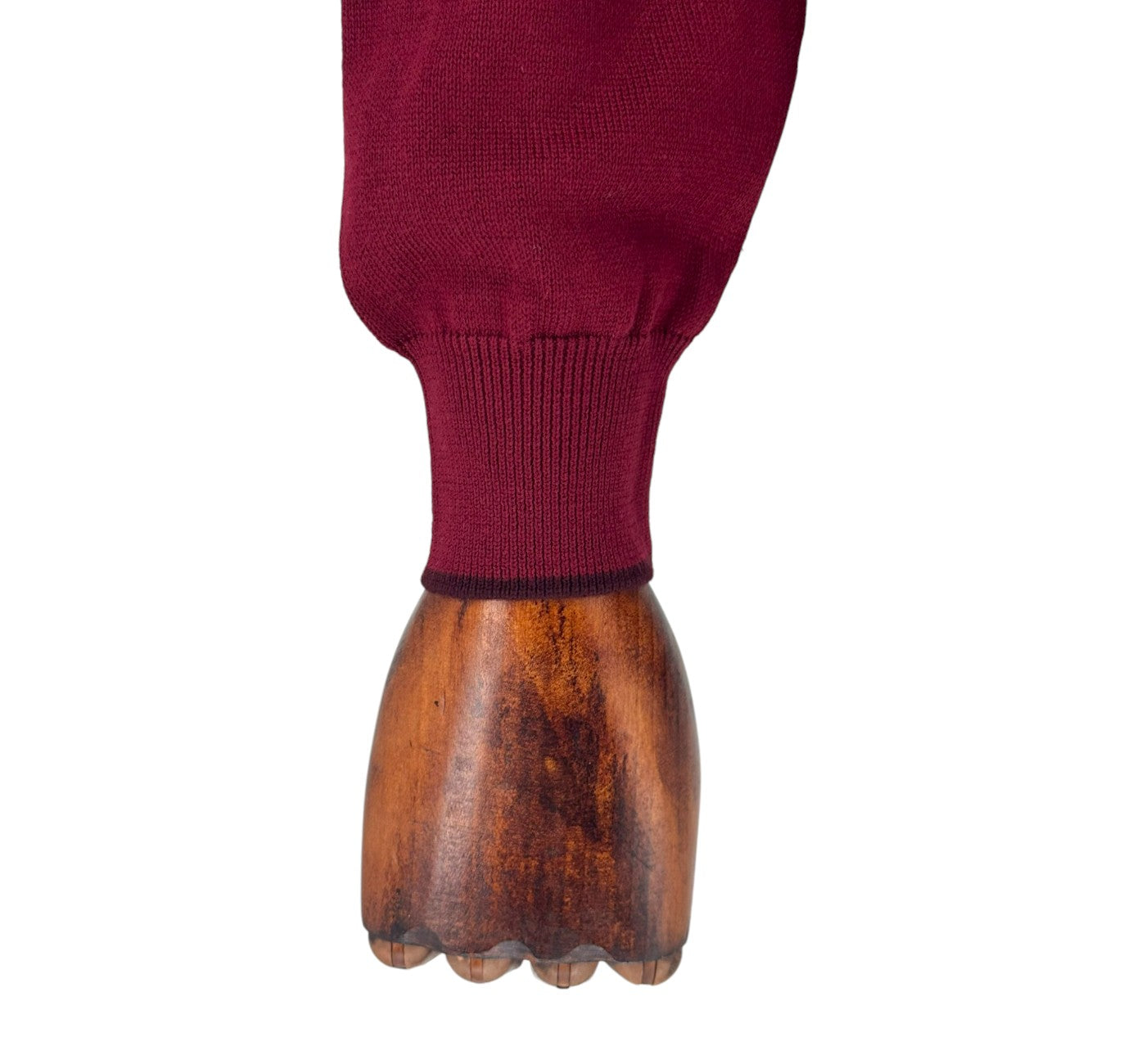 Red Cotton Blend Mockneck Sweater Shirt for Men