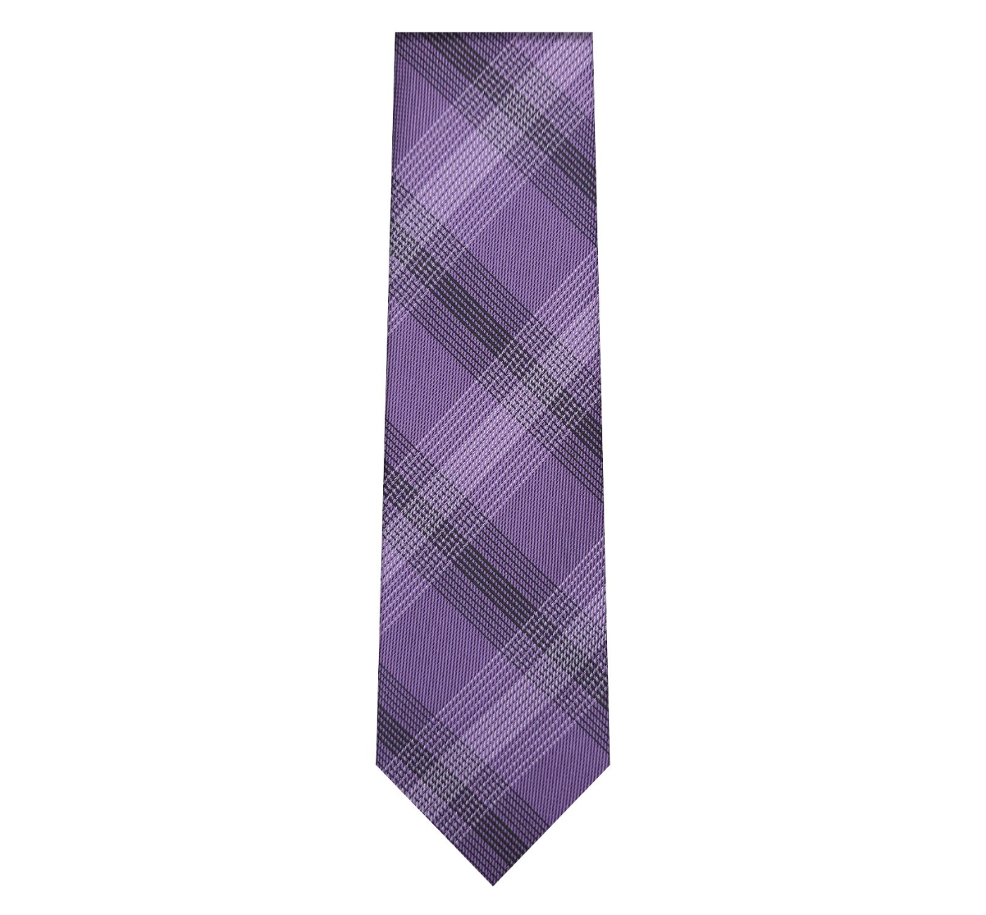 Marquis Purple/Black/White Pattern Tie with Hanky Slim Fit