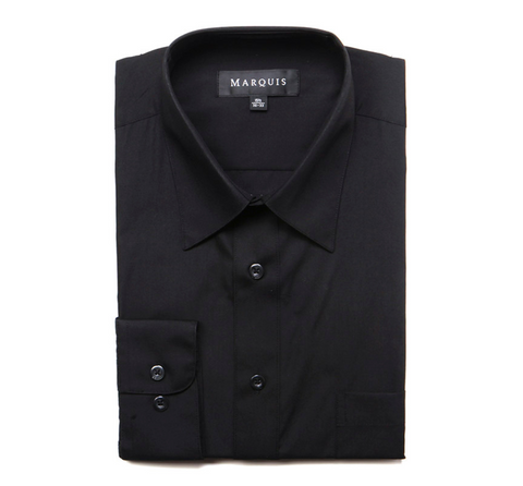 Men's Black Classic Fit Marquis Dress Shirt