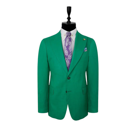Men's Green Slim Fit Efendi 1881 Blazer | Peak Lapel