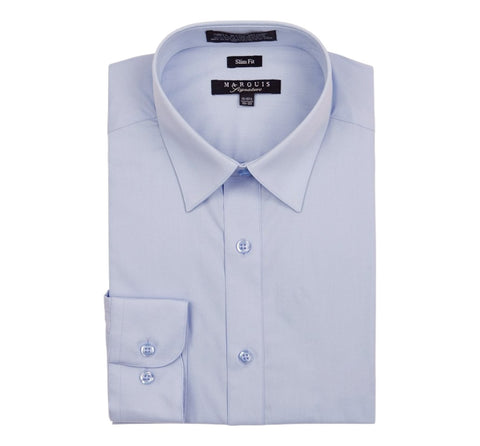 Men's Light Blue Slim Fit Marquis Signature Dress Shirt