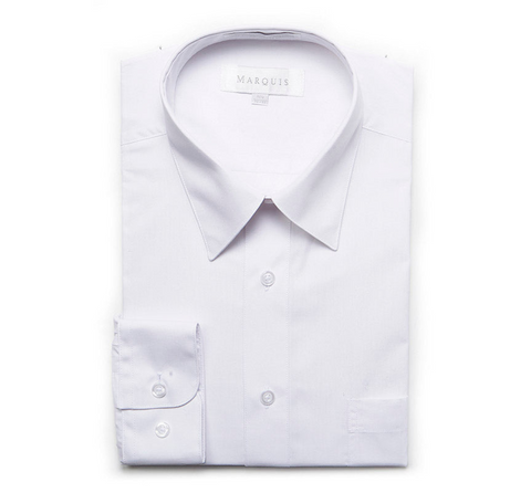 Men's White Classic Fit Marquis Dress Shirt