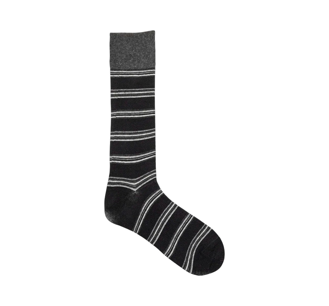 Men’s Black Multi Stripe Crew Dress Socks Stacy Adams