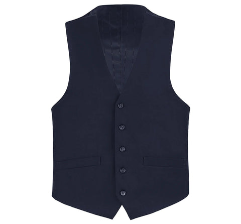 Men's Navy Blue Dress Waistcoat Suit Vest (Classic fit)