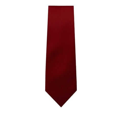 Burgundy Solid Tie with Hanky Slim Fit by Marquis