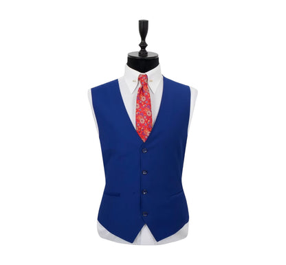 Men’s Efendi 1881 Royal Blue One-Button 3 Piece Suit Slim Fit