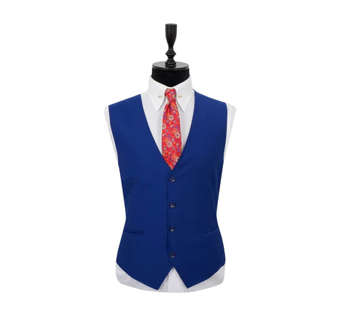 Men’s Efendi 1881 Royal Blue One-Button 3 Piece Suit Slim Fit