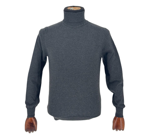 Black Brand Men's Charcoal Gray Cotton Blend Turtle Neck Sweater Shirt