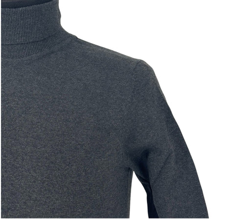 Black Brand Men's Charcoal Gray Cotton Blend Turtle Neck Sweater Shirt