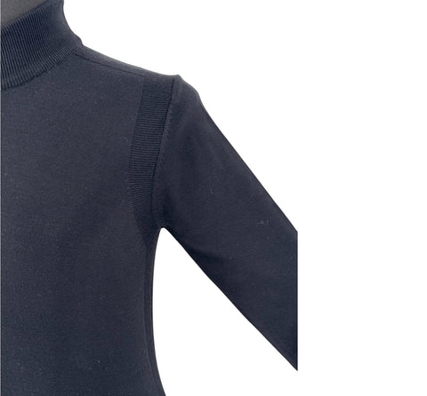 Black Brand Men's Black Cotton Blend Mockneck Sweater Shirt