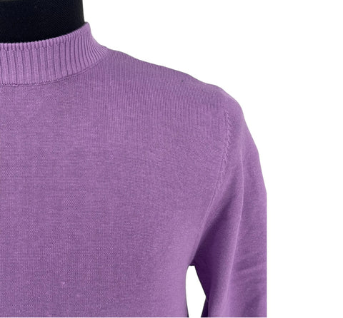 Lavane Men's Long Sleeve Lavender Mockneck Sweater (Classic Fit)