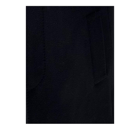 Men's Casila Exclusive Black Long Coat (Wool & Cashmere Blend)