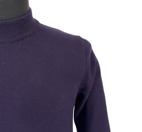 Black Brand Men's Purple Cotton Blend Mockneck Sweater Shirt