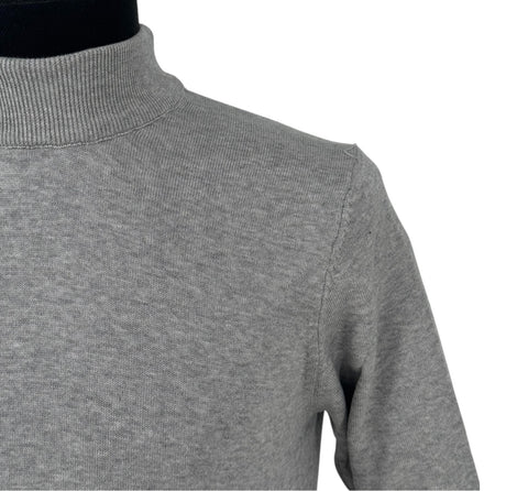 Black Brand Men's Light Gray Cotton Blend Mockneck Sweater Shirt