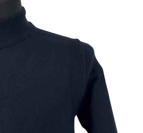 Black Brand Men's Navy Blue Cotton Blend Mockneck Sweater Shirt