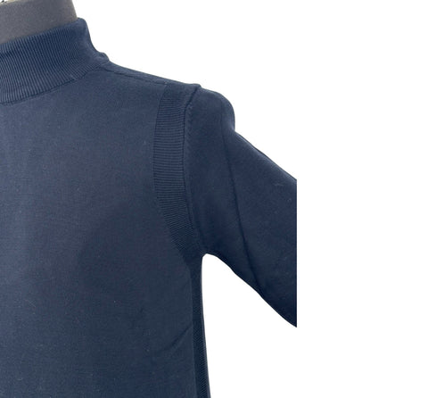 Black Brand Men's Navy Blue Cotton Blend Mockneck Sweater Shirt