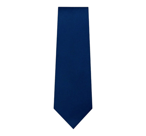 Marquis Navy Blue Solid Tie with Hanky Slim Fit
