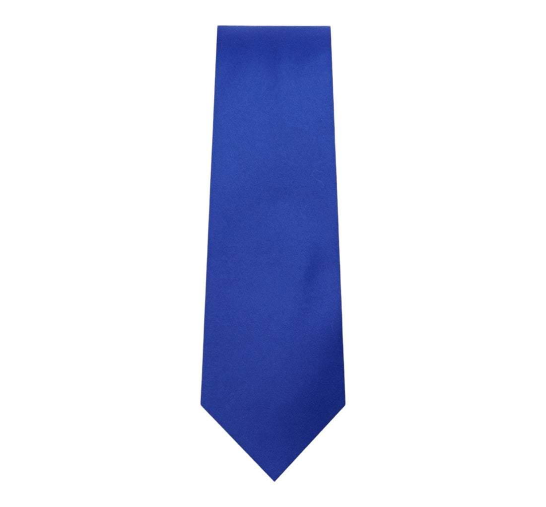 Marquis Royal Blue Solid Tie with Hanky Slim Fit