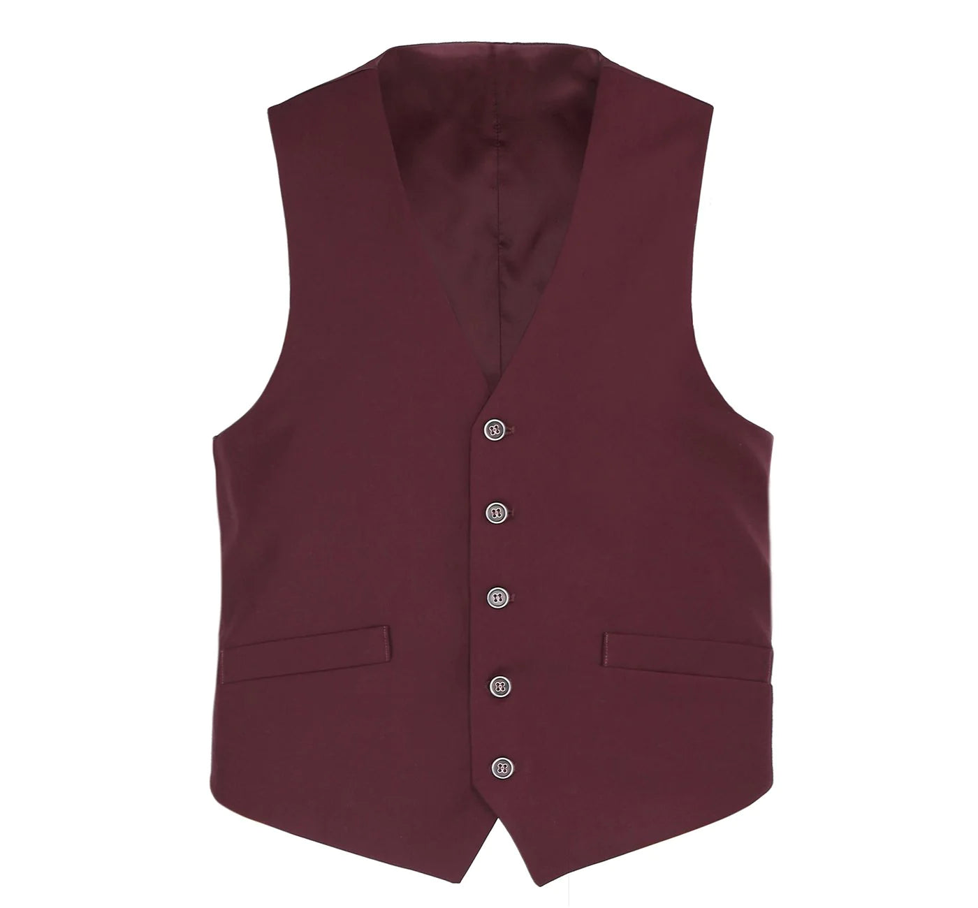 Men’s Burgundy Dress Waistcoat Suit Vest | Classic Fit