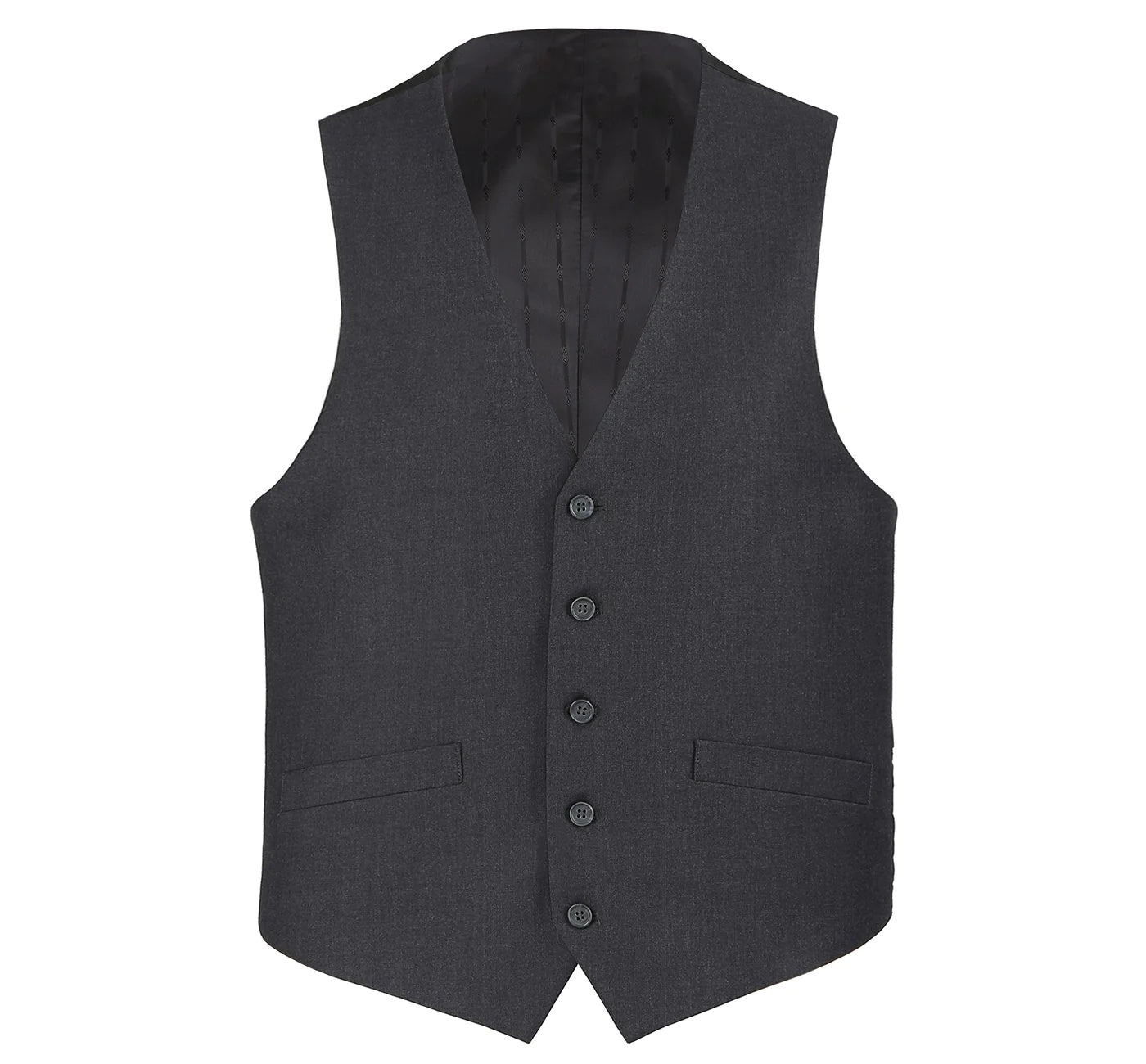 Men’s Charcoal Gray Dress Waistcoat Suit Vest | Classic Fit