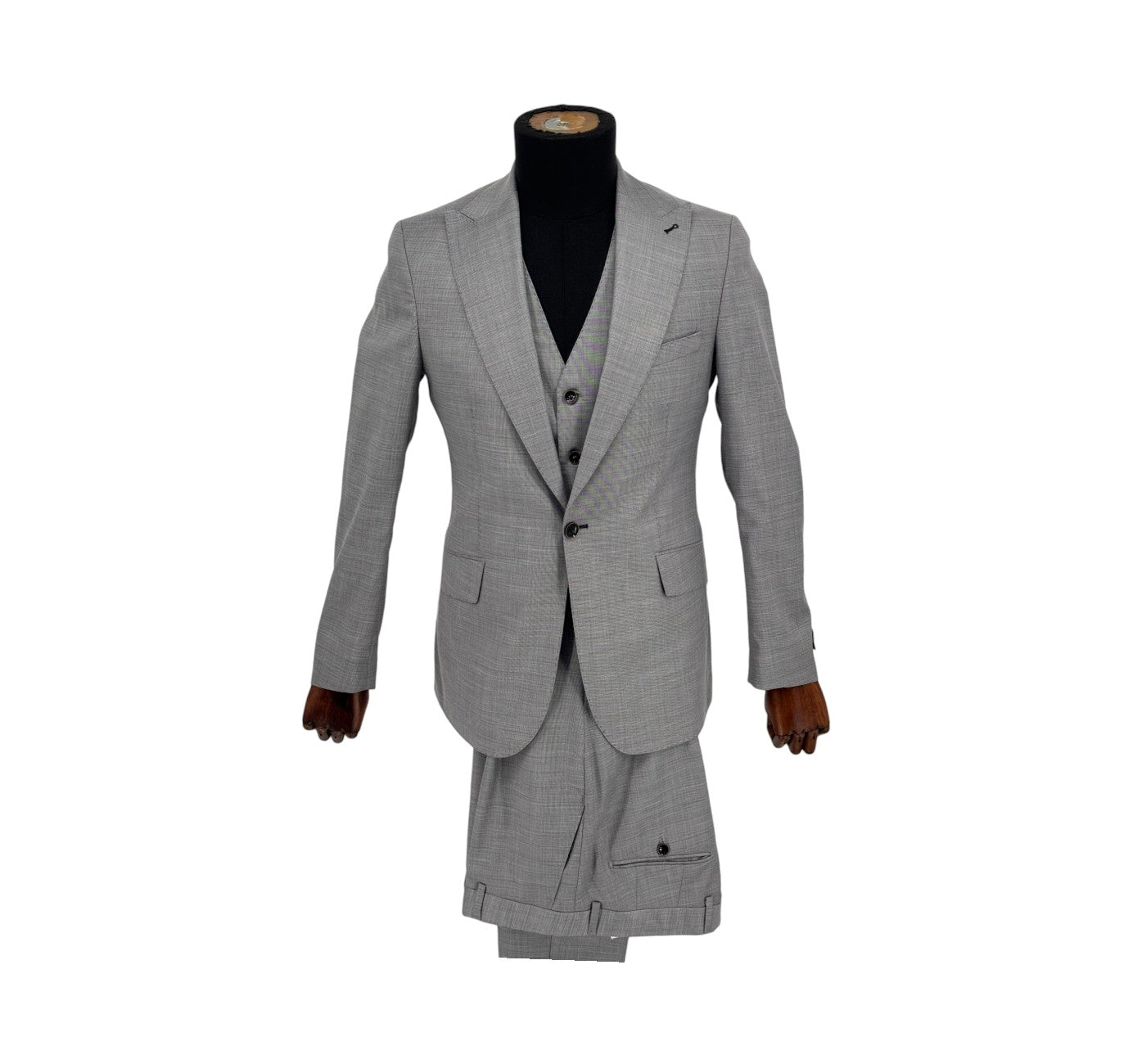 Men’s Efendi 1881 Medium Gray One-Button 3 Piece Suit Slim Fit