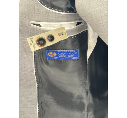 Men’s Efendi 1881 Medium Gray One-Button 3 Piece Suit Slim Fit