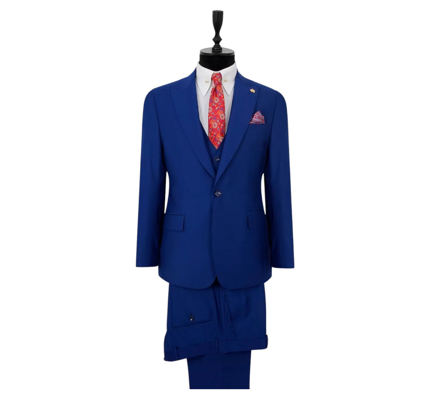 Men’s Efendi 1881 Royal Blue One-Button 3 Piece Suit Slim Fit