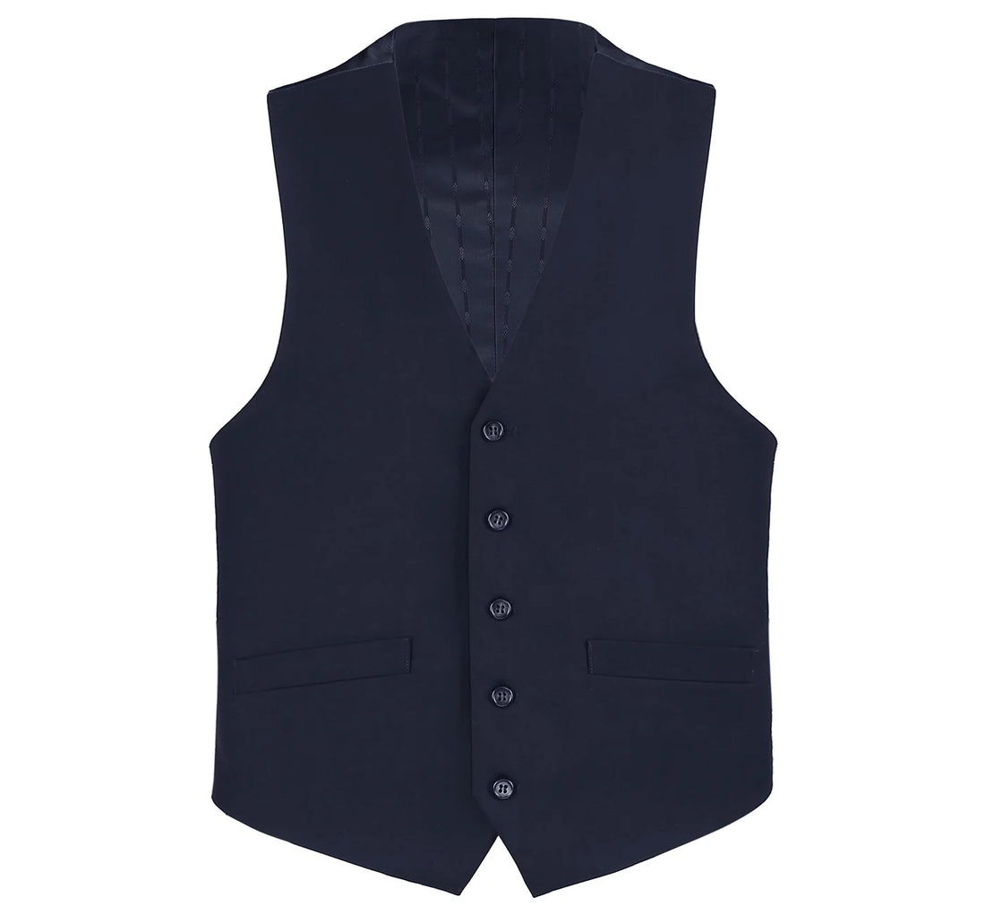 Men’s Navy Blue Dress Waistcoat Suit Vest | Classic Fit