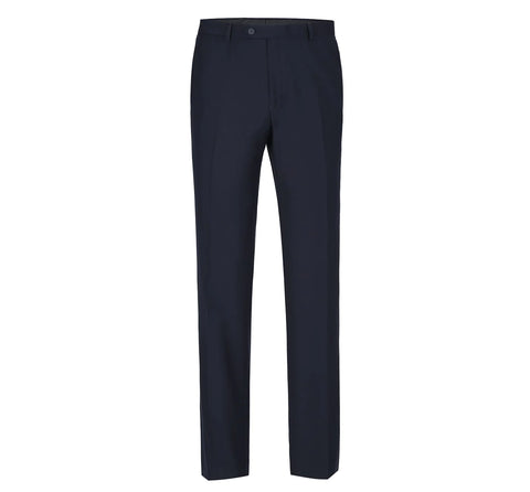 Men's Navy Solid Renoir Dress Pants (Classic Fit) | Formal Trousers