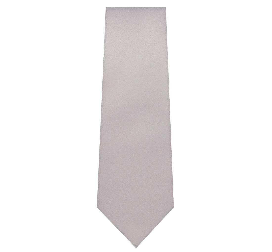 Marquis Silver Solid Tie W/ Hanky (Slim Fit)