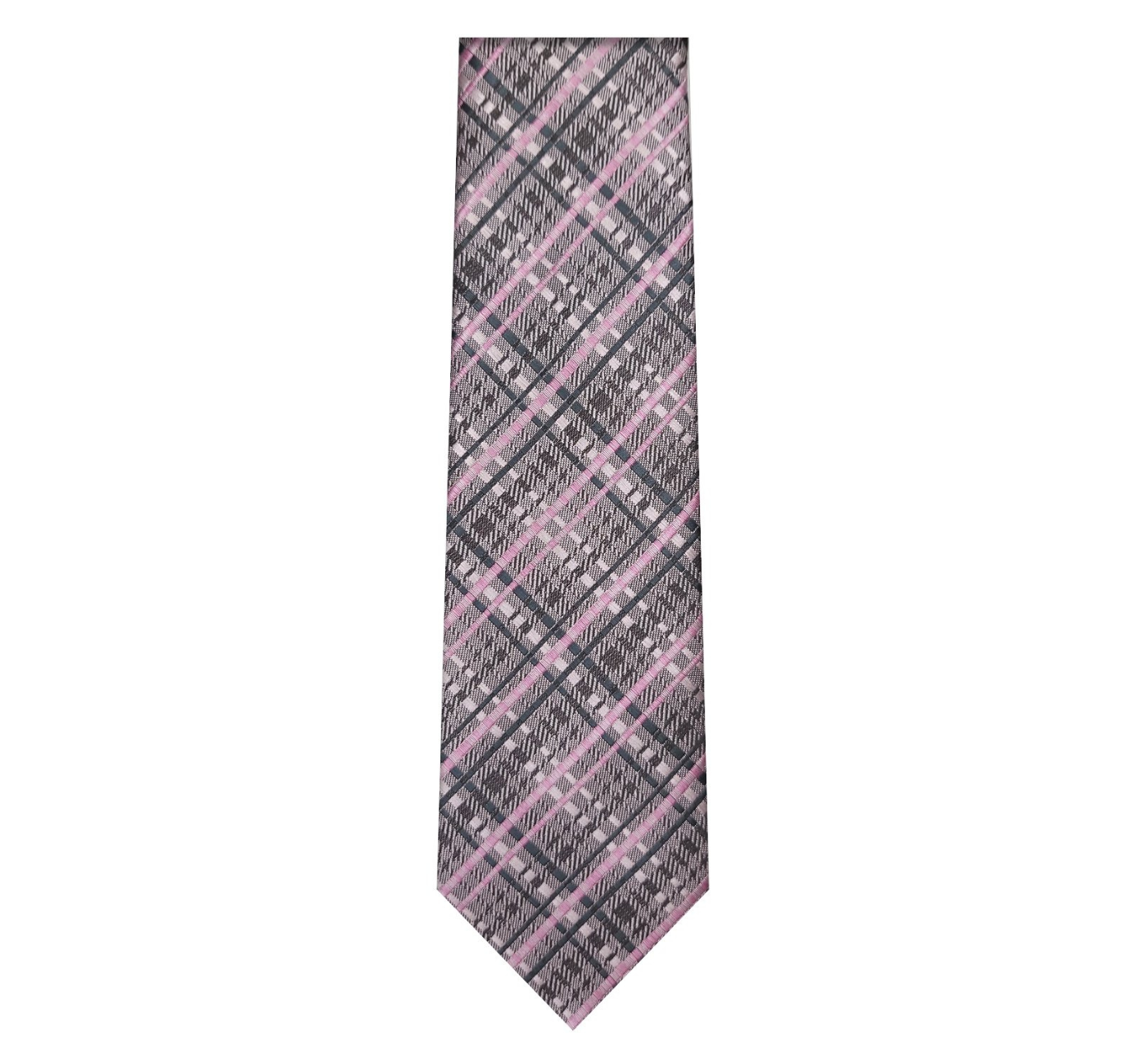 Marquis Gray/Pink Striped Tie W/ Hanky (Slim Fit)