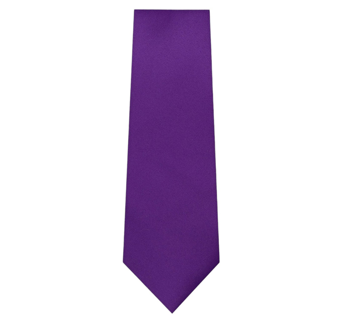 Purple Solid Tie with Hanky Slim Fit by Marquis