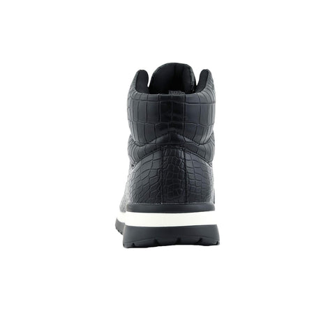 Men's Sio High Top Black Casual Crocodile Print Sneaker Boots