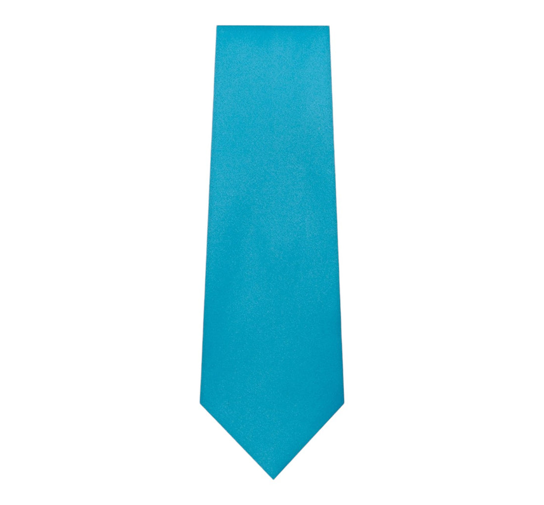Turquoise Solid Tie with Hanky Slim Fit by Marquis