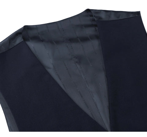 Men's Navy Blue Dress Waistcoat Suit Vest (Classic fit)