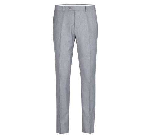 Men's Light Gray Solid Renoir Dress Pants (Classic Fit)