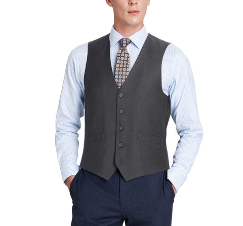 Men's Charcoal Gray Dress Waistcoat Suit Vest (Classic fit)